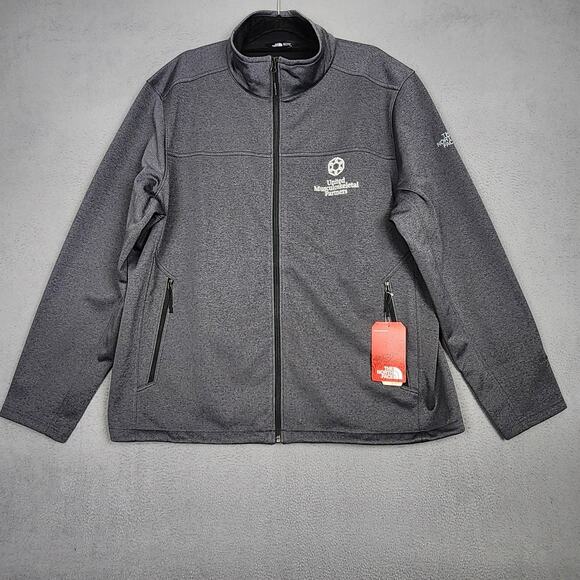 North Face Jacket Mens 2XL Dark Gray Ridgewall Soft Shell WindWall NF0A3LGX - Picture 1 of 16